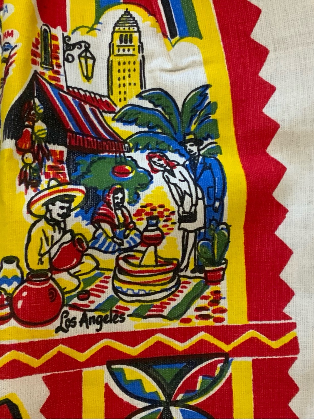 Dead stock 1950’s Cactus Cloth California Apron - Picture 7 of 9